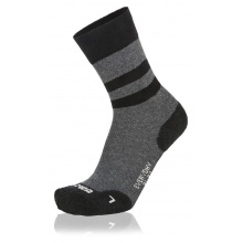 Lowa Day Sock Crew Everyday (Merino/Cotton) grey/striped - 1 Pair